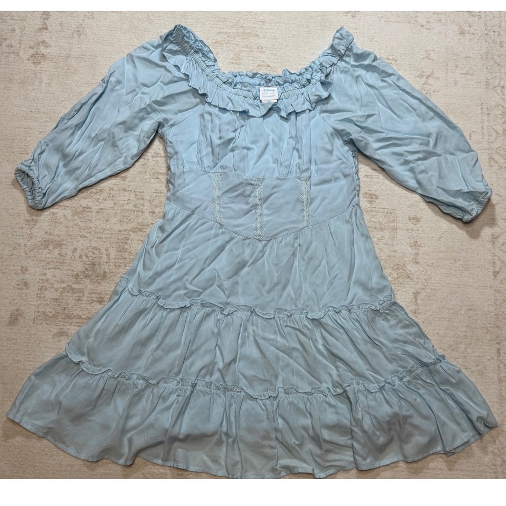 Her Universe Disney The Little Mermaid Light Blue Tiered Lace Up Dress Medium